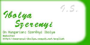 ibolya szerenyi business card